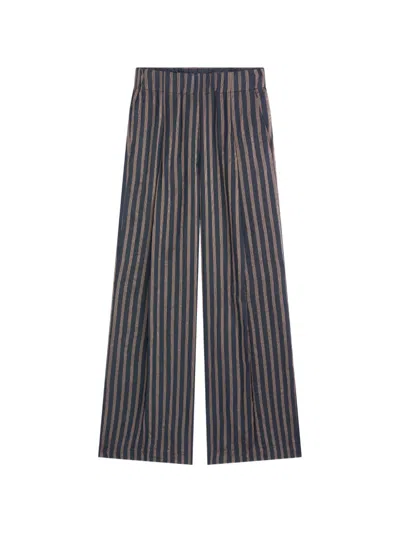Dries Van Noten Pleated Wide Trousers In Multi