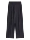 Dries Van Noten Pleated Wool Pants In Blue