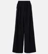 Dries Van Noten Pamplona Pleated Wool-blend Pants In Black