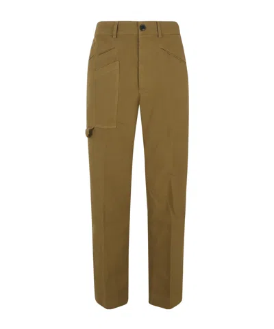 Dries Van Noten Pocket Straight-leg Trousers In Brown