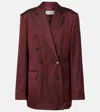 Dries Van Noten Double-breasted Polka Dot Blazer Jackets Bordeaux In Burgundy