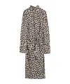 Dries Van Noten Polka Dot Dress With Bow And Belt In Gray