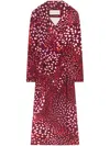 Dries Van Noten Polka Dot-print Coat In Red