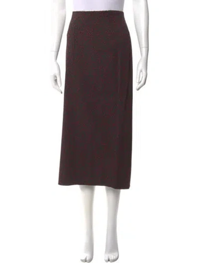 Pre-owned Dries Van Noten Polka Dot Print Midi Length Skirt In Gray