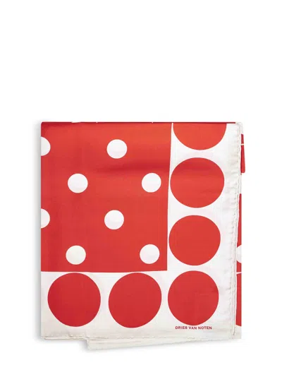 Dries Van Noten Polka Dot-print Silk Square Scarf In Animal Print