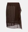 Dries Van Noten Polka-dot Silk-blend Midi Skirt