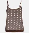 Dries Van Noten Polka-dot Silk-blend Tank Top