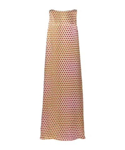 Dries Van Noten Womens Ecru Draz Polkadot Silk Maxi Dress In Multi
