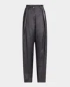 Shop Dries Van Noten Polkana Pleated Wide-leg Cargo Pants In Raf