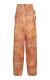 Dries Van Noten Polkana Printed Jacquard Wide-leg Pants In Brown