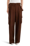 DRIES VAN NOTEN POLKAR SLUBBED CARGO TROUSERS