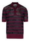 Dries Van Noten Mercy Burgundy Viscose Blend Polo Shirt In Dark Red
