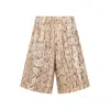 Dries Van Noten Animal Print Sequin Embellished Knee-length Shorts
