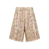 Dries Van Noten Animal Print Sequin Embellished Knee-length Shorts