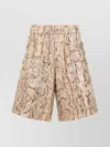 Dries Van Noten Animal Print Sequin Embellished Knee-length Shorts
