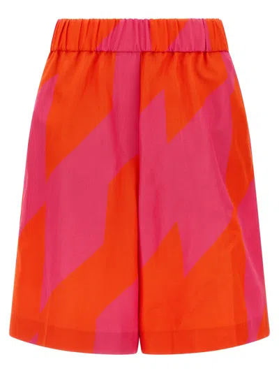 Dries Van Noten Pomy Bis Bermuda And Short Fuchsia In Multi