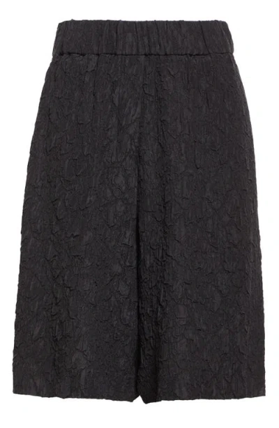Dries Van Noten Pomy Bis Jacquard Shorts In Black