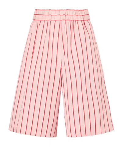 Dries Van Noten Pomy Bis Striped Cotton Shorts In Pink