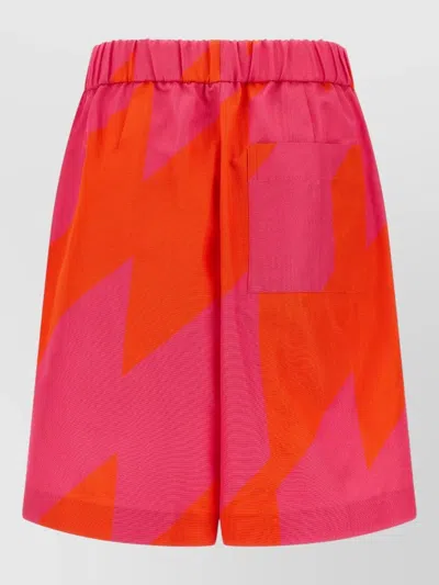 Dries Van Noten Pomy Bis Tailored Bermuda Shorts Back Pocket In Red