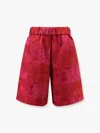 Dries Van Noten Pomy Elasticated Jacquard Wide-leg Shorts