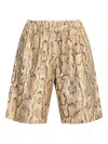 Dries Van Noten Animal Print Sequin Embellished Knee-length Shorts