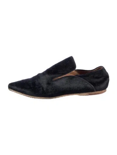 Pre-owned Dries Van Noten Ponyhair Loafers In Black