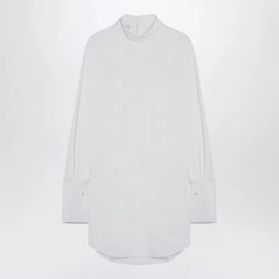Dries Van Noten Popeline Turtleneck Shirt In White