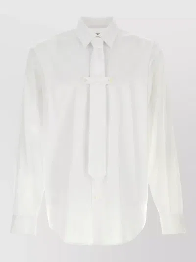 Dries Van Noten Poplin Shirt Long Sleeves Tailored Cut In White