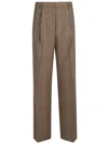 Dries Van Noten 9048 Checked Wide Leg Trousers In Brown