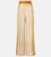 Dries Van Noten Porters Printed Silk Wide-leg Pants