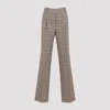 Dries Van Noten Portia Checked Pants In Beige