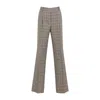 Dries Van Noten Portia Checked Pants In Brown