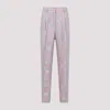 Dries Van Noten Tailored Trousers With Delicate Floral Pattern In Light Blue