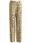 Dries Van Noten Wide Leg High Waist Animal Print Trousers