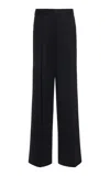 Dries Van Noten Portias Tailored Wool-gabardine Straight-leg Pants In Black
