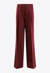 Dries Van Noten Portias Tailored Wool Pants In Red