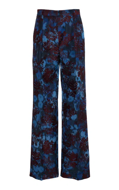 Dries Van Noten Portias Wool-silk Tailored Trousers In Pink