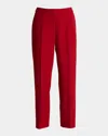 Dries Van Noten Poumas Straight Leg Wool Trousers In Red