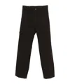Dries Van Noten Straight Leg Cotton Trousers And Pockets In Black