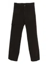 Dries Van Noten Straight Leg Cotton Trousers And Pockets In Black