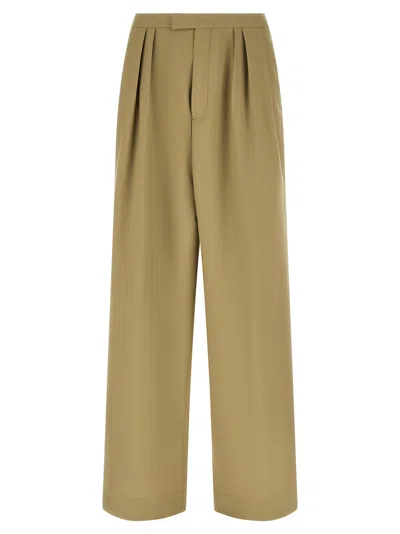 Dries Van Noten Pleated Casual Pants In Green
