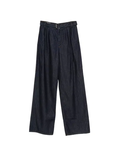 Dries Van Noten Preaches Wide Leg Jeans Trousers In Blue