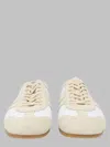 Dries Van Noten Leather Sneakers Low Profile Suede Panels Rubber Sole In Multi