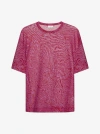 Dries Van Noten Print Mesh T-shirt In Red