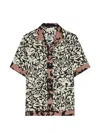 Dries Van Noten Short-sleeve Abstract Pattern Shirt With Camp Collar In Multi