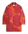 Dries Van Noten Printed A-line Oversized Coat In Multi