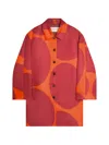 Dries Van Noten Printed A-line Oversized Coat In Multi