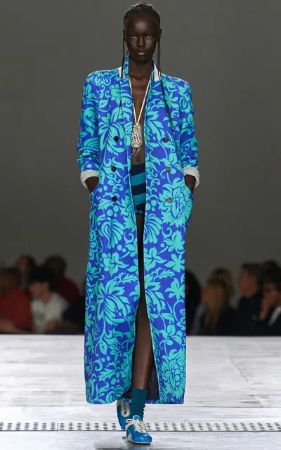 Dries Van Noten Printed Ballerina In Blue