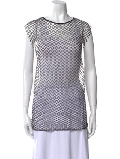 Pre-owned Dries Van Noten Printed Bateau Neckline Tunic