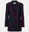 Dries Van Noten Printed Blazer In Burgundy